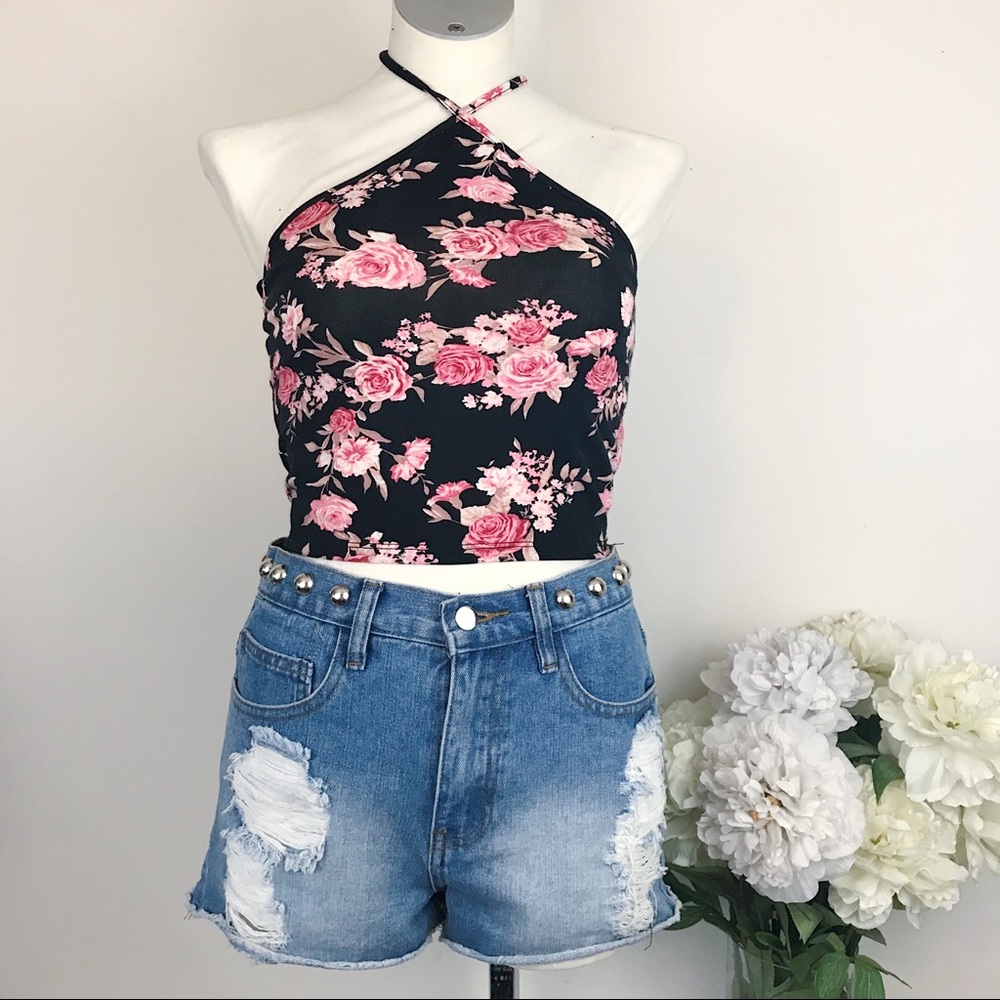 Floral Halter Top! - Picture 1 of 2